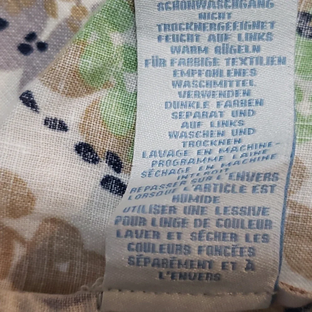 BODEN Leaf Floral 100 % Linen Dress, Size 10R